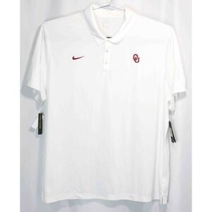 NWT‎ Nike Dri-Fit Oklahoma Sooners NCAA White Golf Polo Shirt Mens Size 4XL
